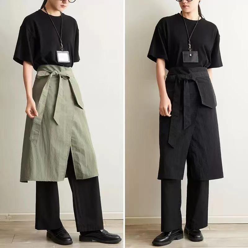 Kitchen Helper Gadgets - 新しい分割脚付きハーフボディ防水エプロン多機能作業服、理髪店、コーヒーショップ、家庭、キッチン清掃用