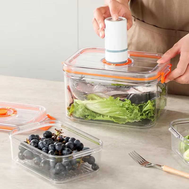 真空保存ボックス 冷蔵庫 密閉容器 電子レンジ対応 透明食品 - Kitchen Gadgets Organizer のレビューと価格