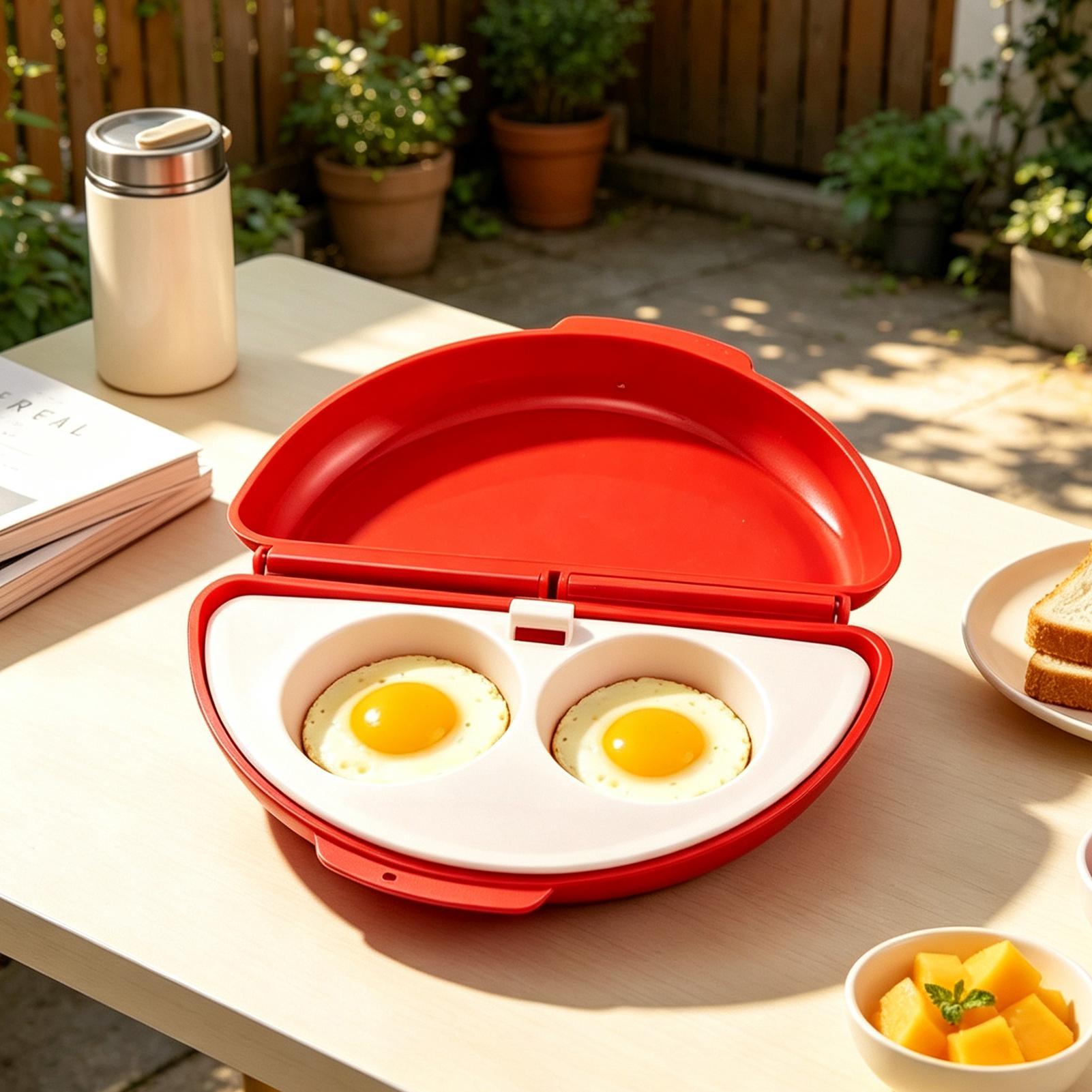 電子レンジで使えるオムレツメーカー。2つの仕切りが付いており - Kitchen Gadgets For Men のレビューと価格